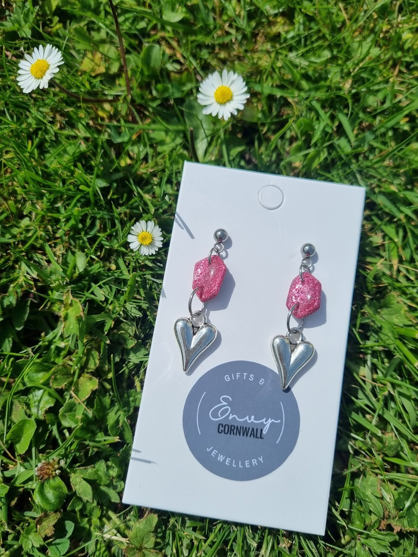 Pretty In Pink Sparkly Hearts