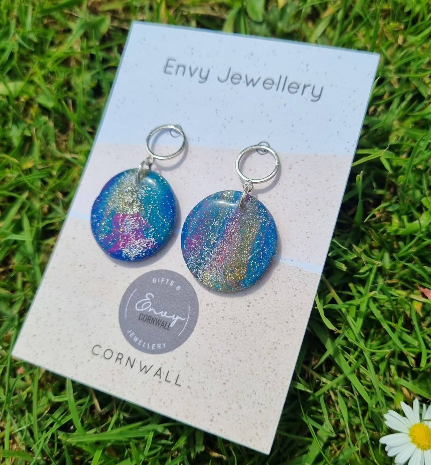 Sparkly Summer Blue & Pink Metallic Mix