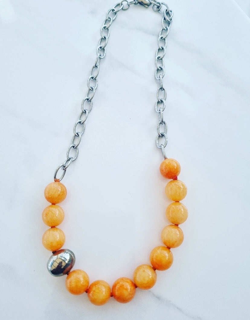 Orange Gemstone Necklace