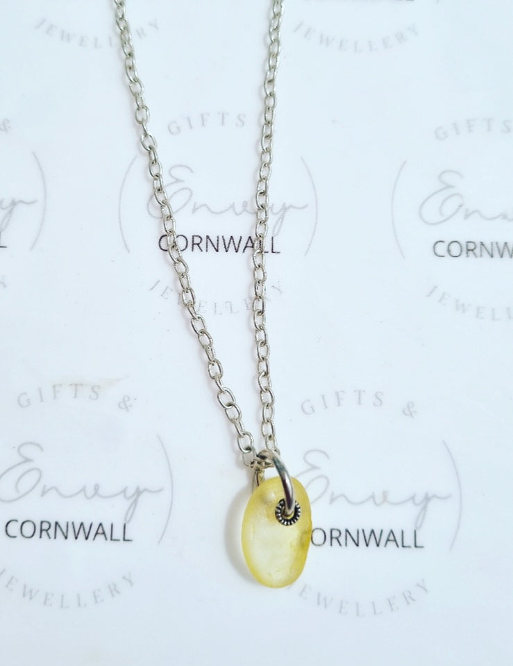 Seaglass Necklace Clementine