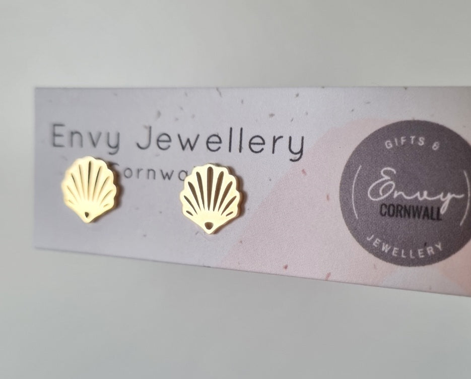 Gold Shell Studs