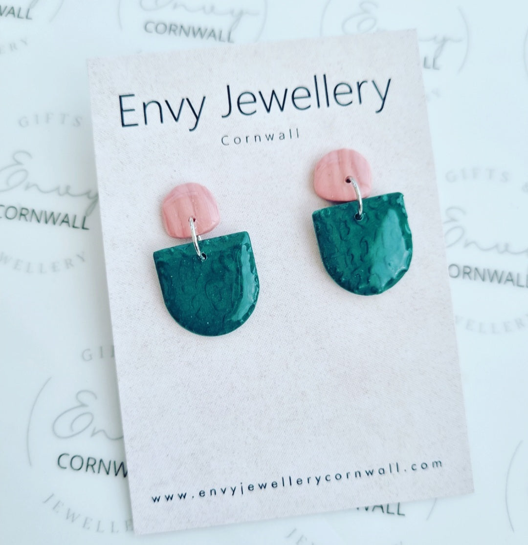 Deep Green & Pink Leopard Print