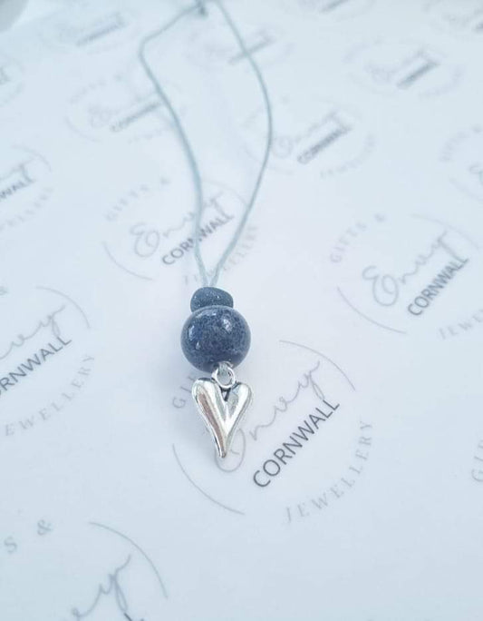 Grey Heart Necklace
