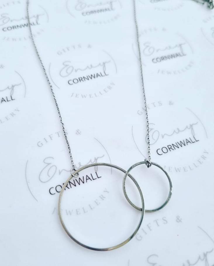 Long Double Hoop Necklace