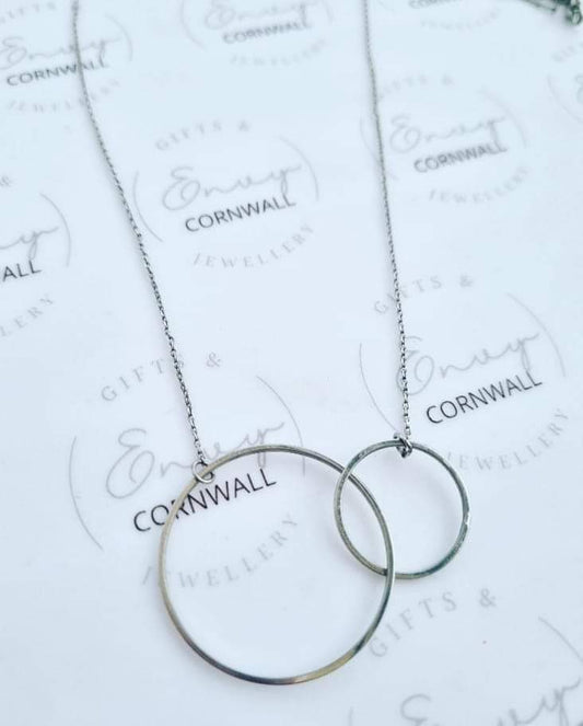 Long Double Hoop Necklace