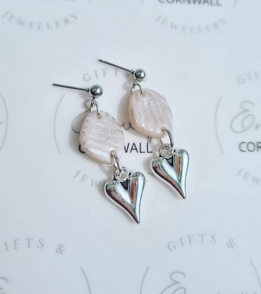 Silver Striped Hearts