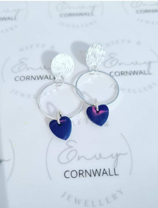 Navy & Pink Hearts