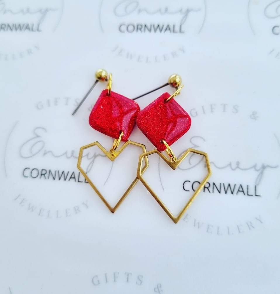 Red Sparkle Hearts