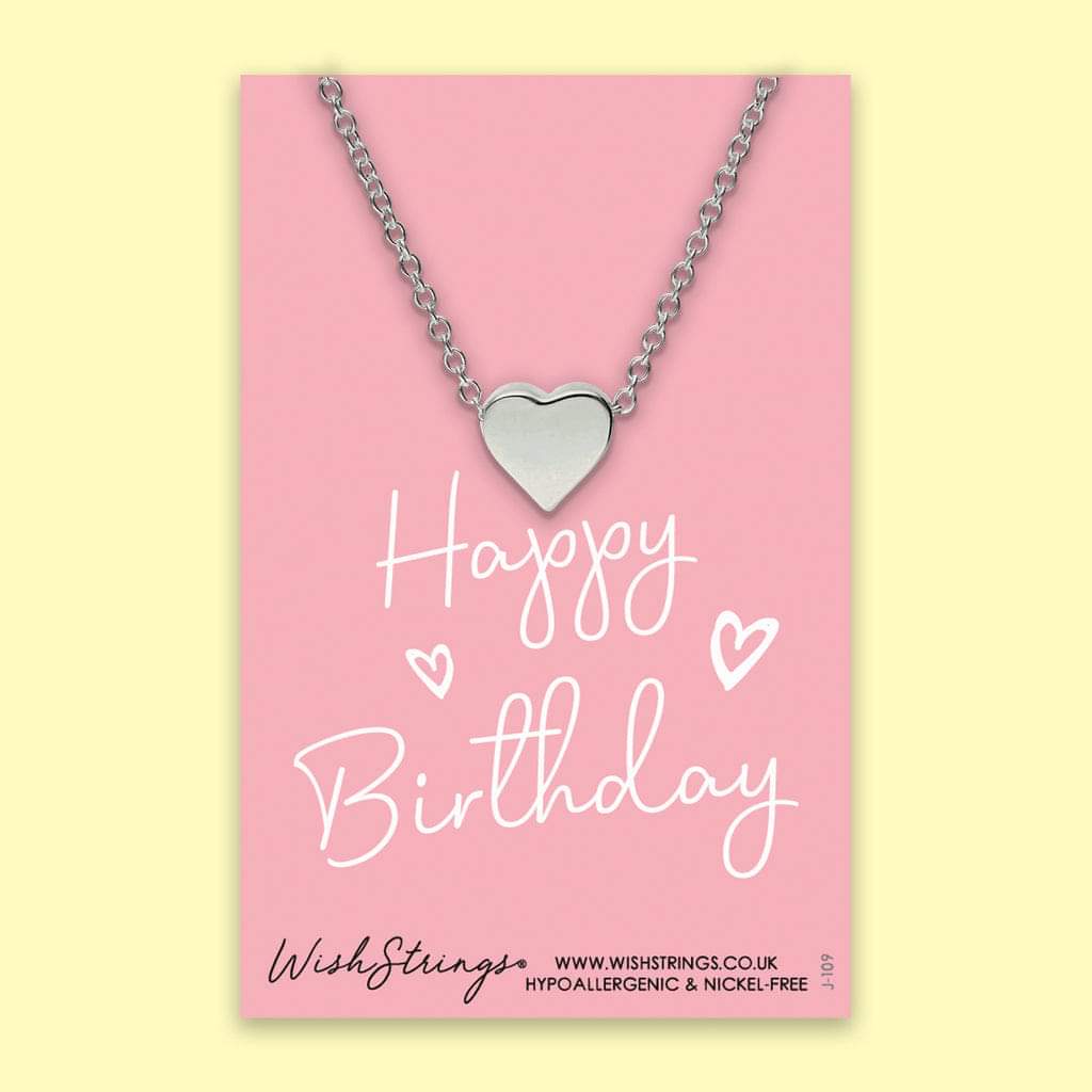 Happy Birthday Heart Necklace