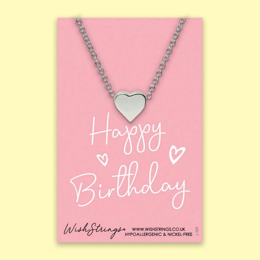 Happy Birthday Heart Necklace