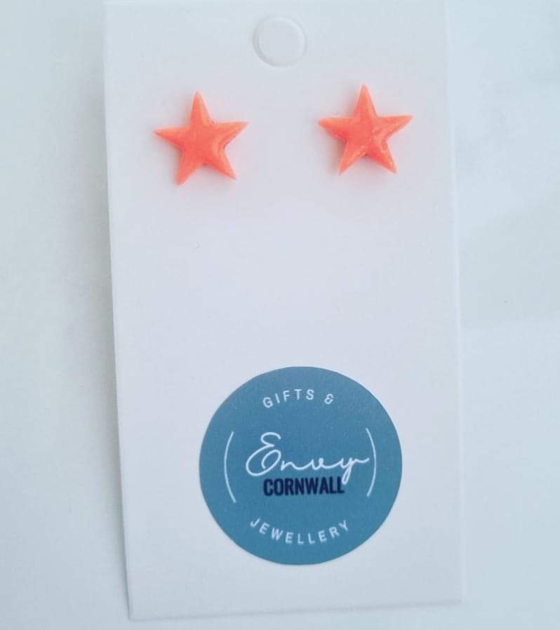 Coral Star Studs