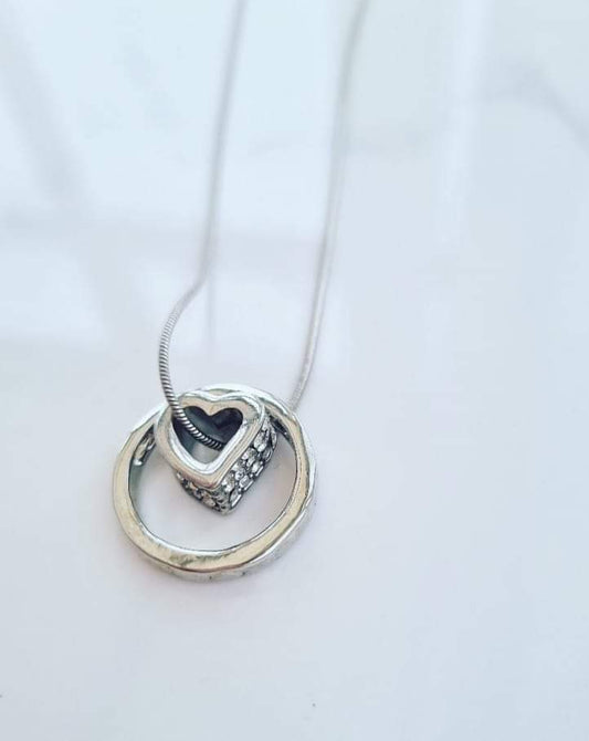 Heart & Circle Necklace