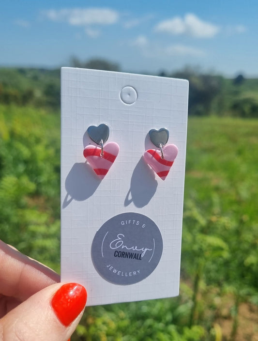 Pink & Red Swirl Hearts