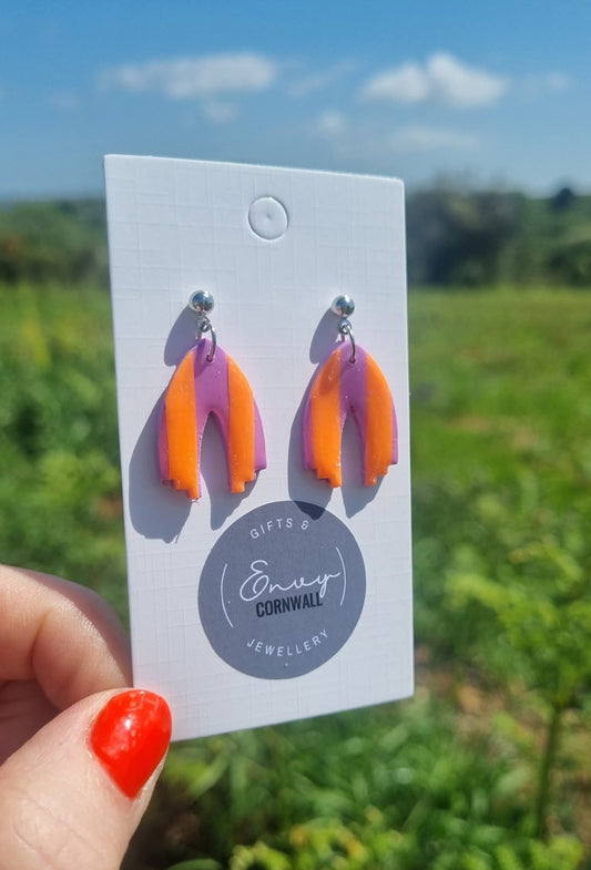 Lilac & Orange Stripped Arches