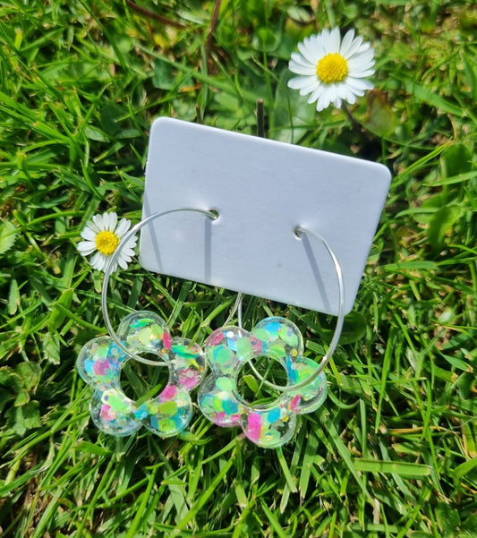 Ibiza Flower Hoops