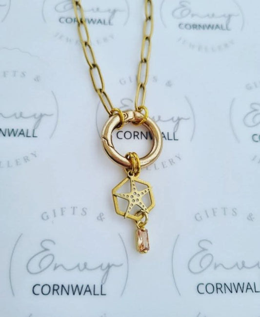 Gold Starfish Necklace