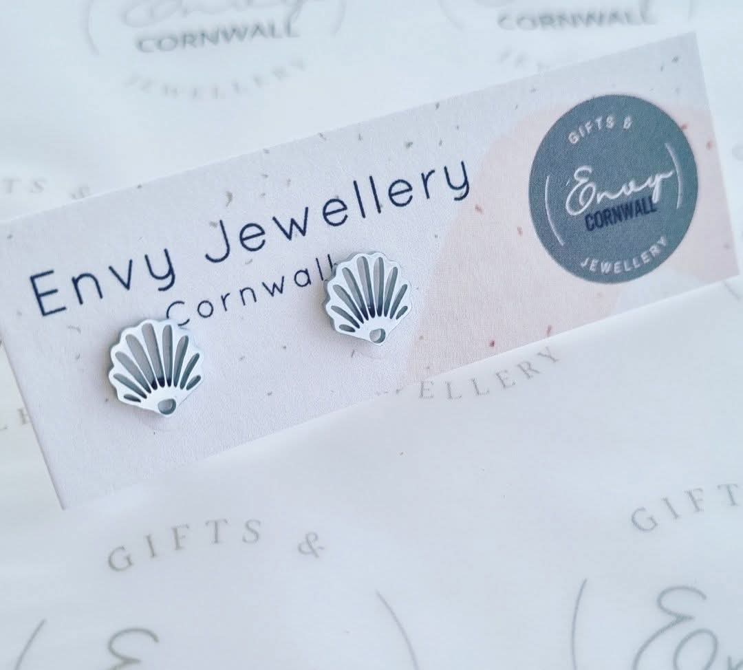 Silver Shell Studs