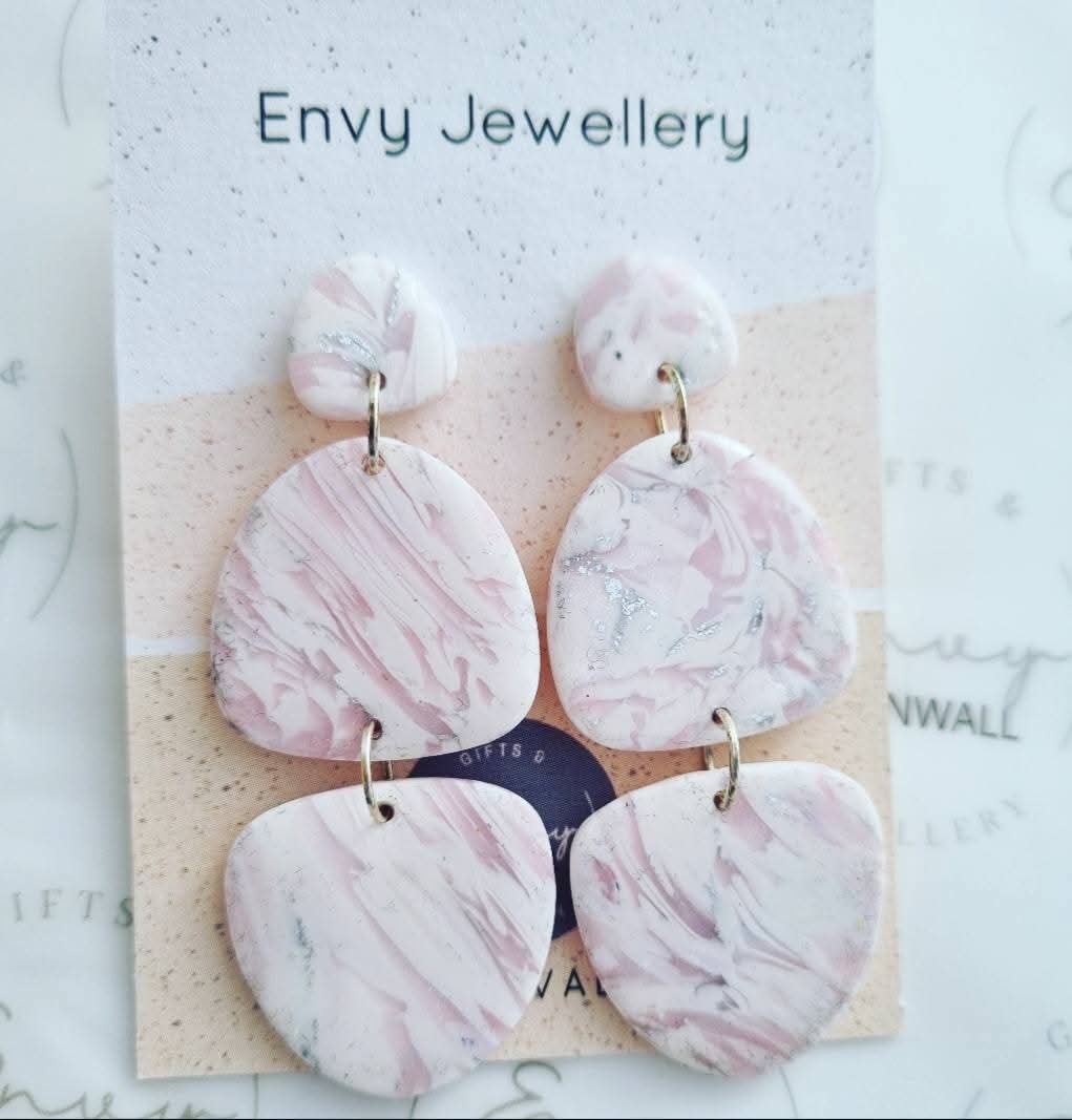 Pastel Pink & White Marble