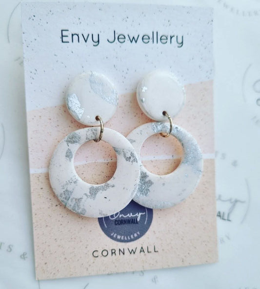 White & Silver Circles