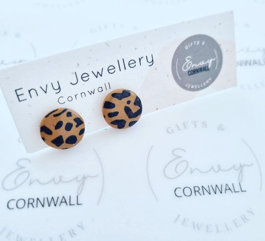 Leopard Print Studs