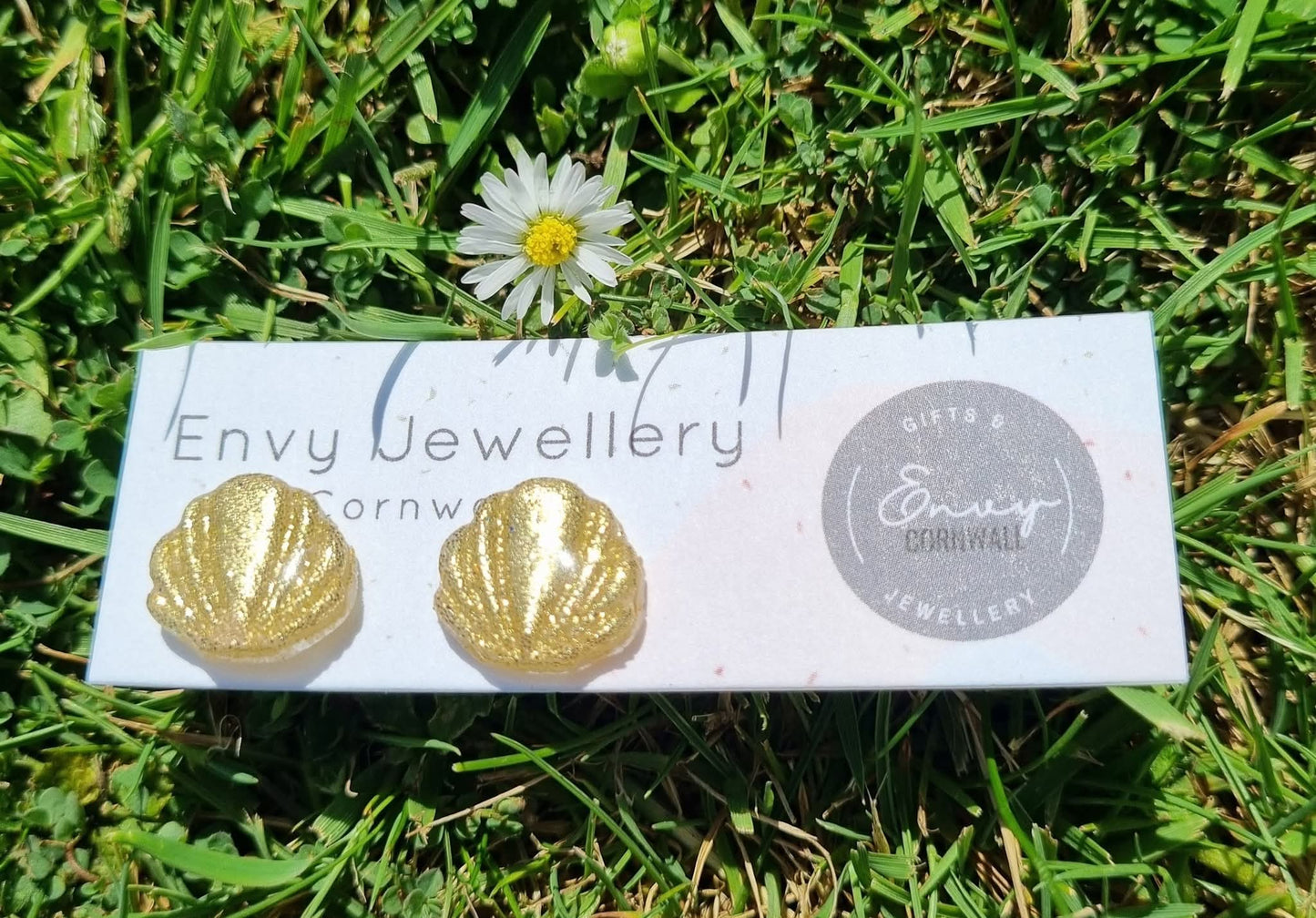 Gold Shell Studs