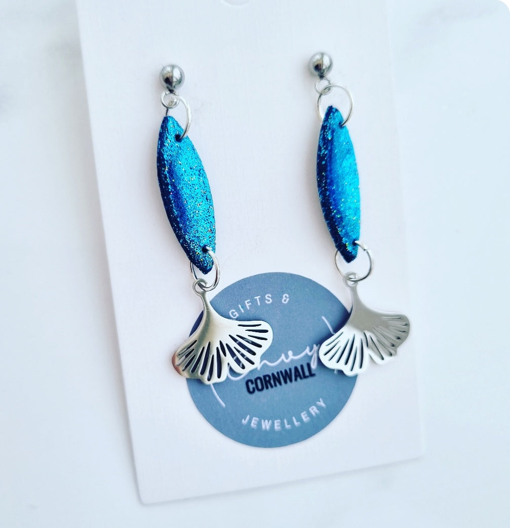 Mermaid Blue Sparkle Drops