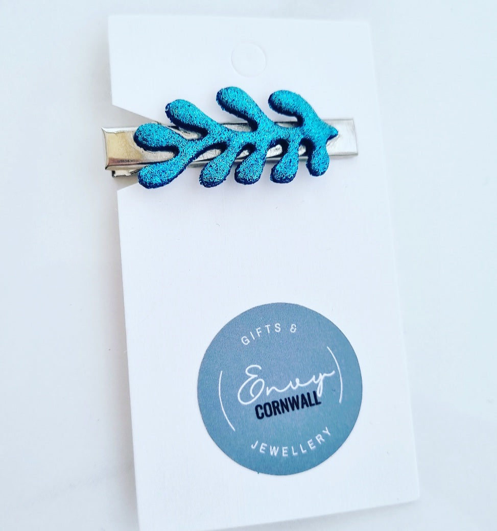 Blue Coastal Hair Clip