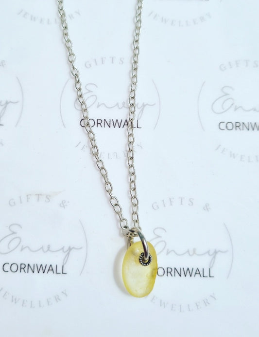 Seaglass Necklace Clementine