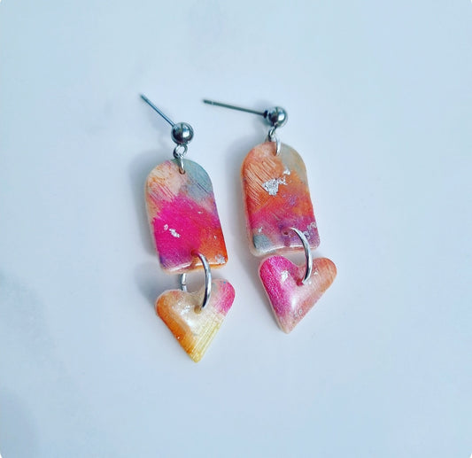 Hand Painted Heart Drops