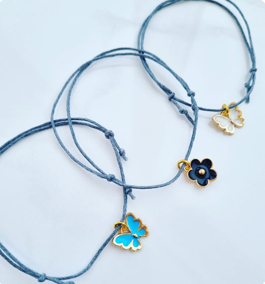 Set Of Three Cord Bracelets