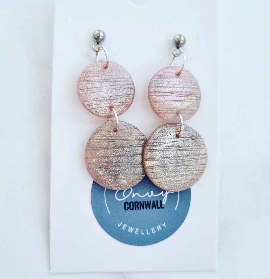 Dusky Metallic Double Circle