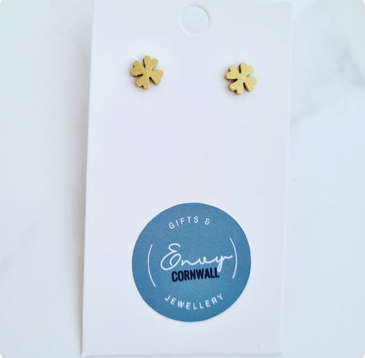 Lucky Four Leaf Clover Studs
