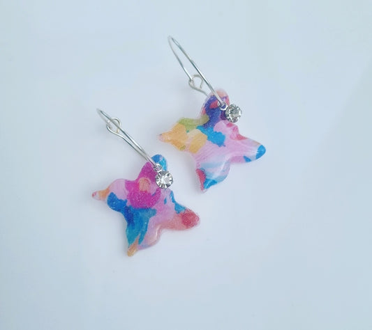 Colourful Butterfly Hoops