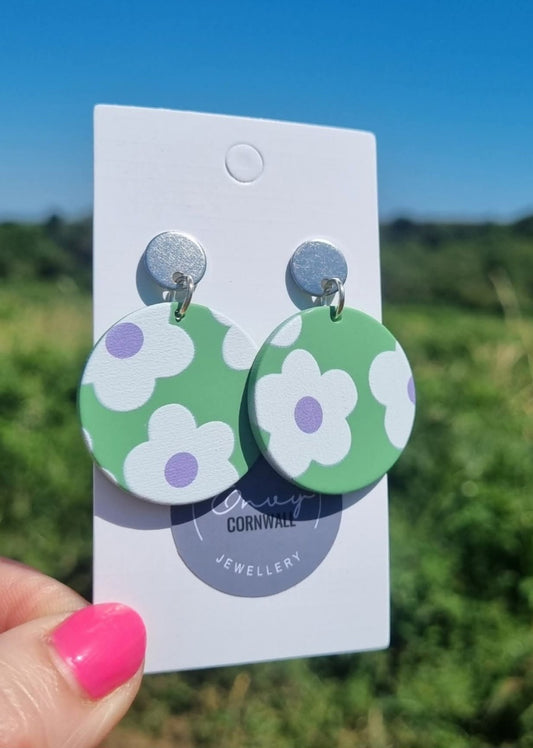 Green, White & Lilac Flowers