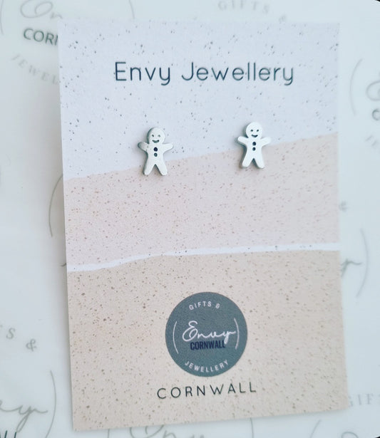 Silver Gingerbread Studs