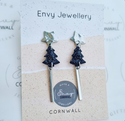 Black Christmas Tree Drops