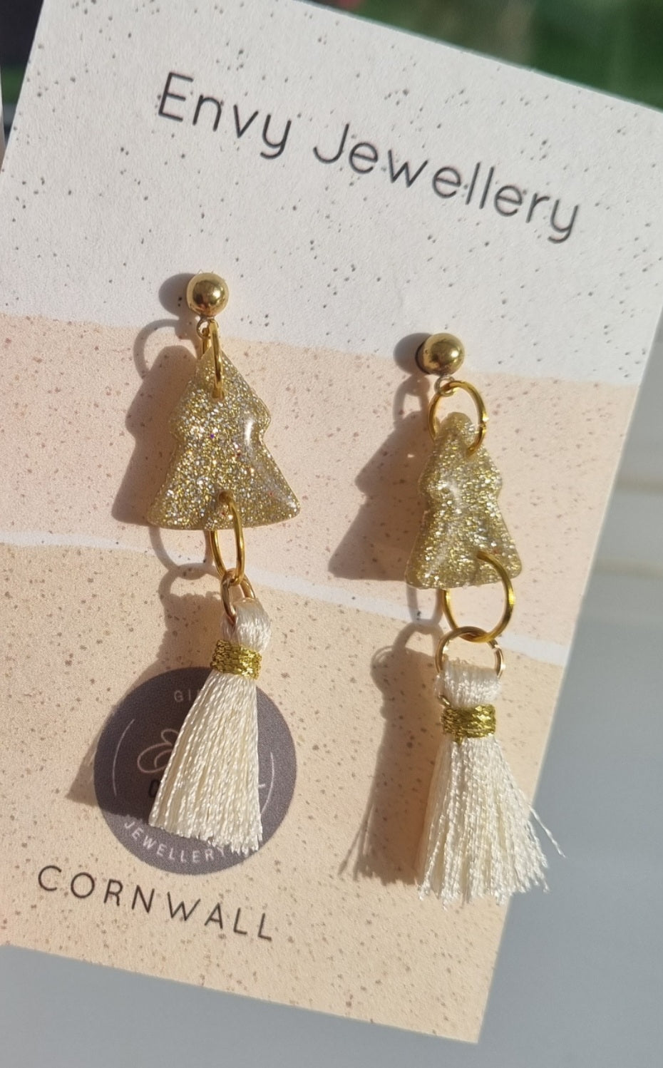 Gold Christmas Tassle Trees