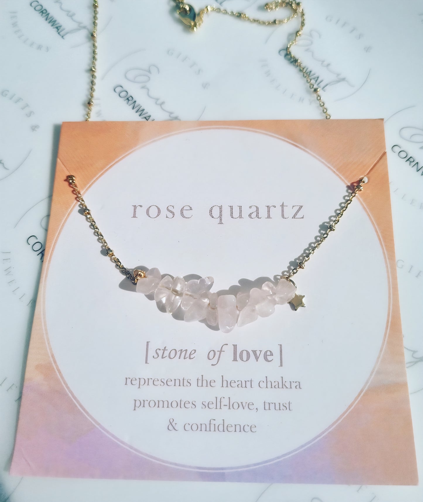 Rose Quartz Gem Necklace