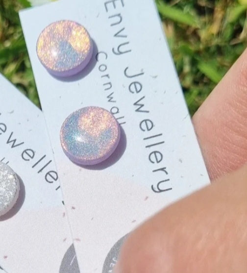Shimmer Lilac Studs