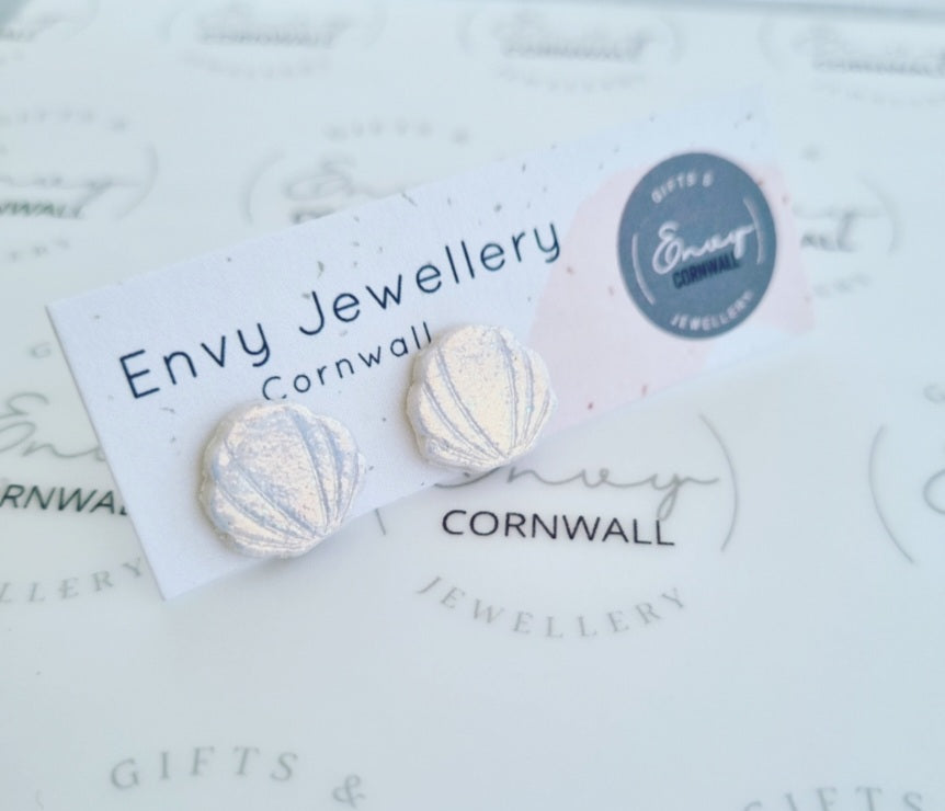 Shimmering Shell Studs