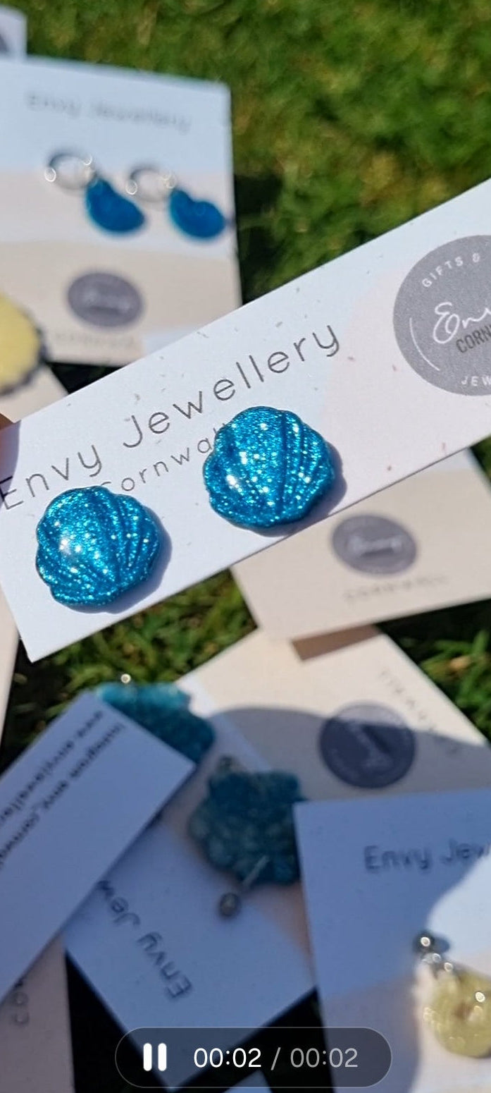 Blue Shell Studs
