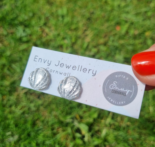 Silver Shell Studs