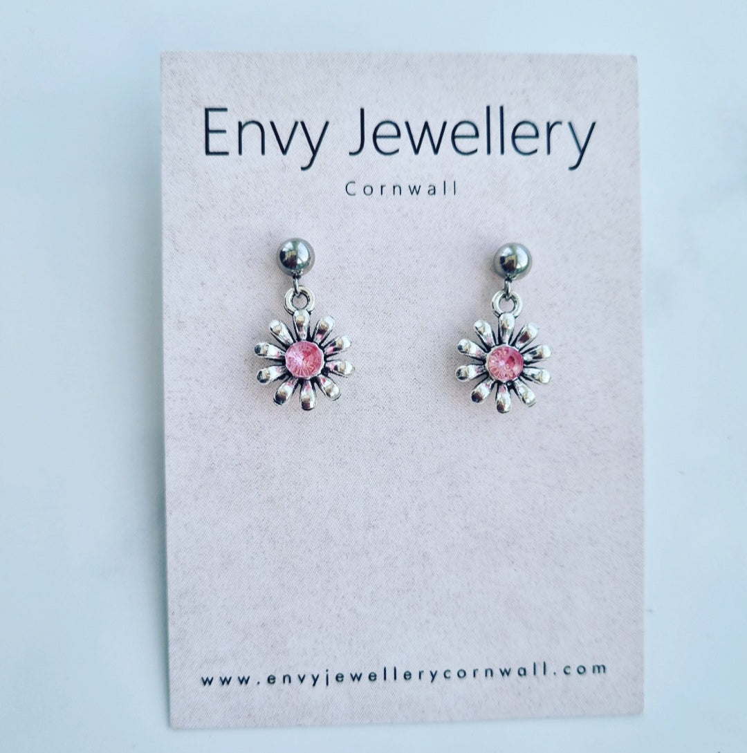 Silver & Pink Flowers