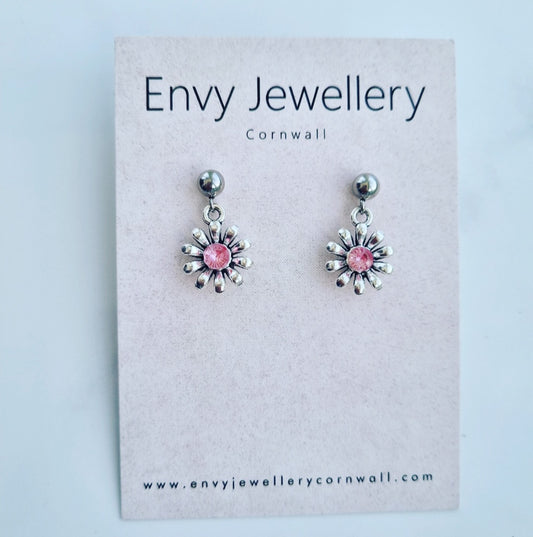 Silver & Pink Flowers
