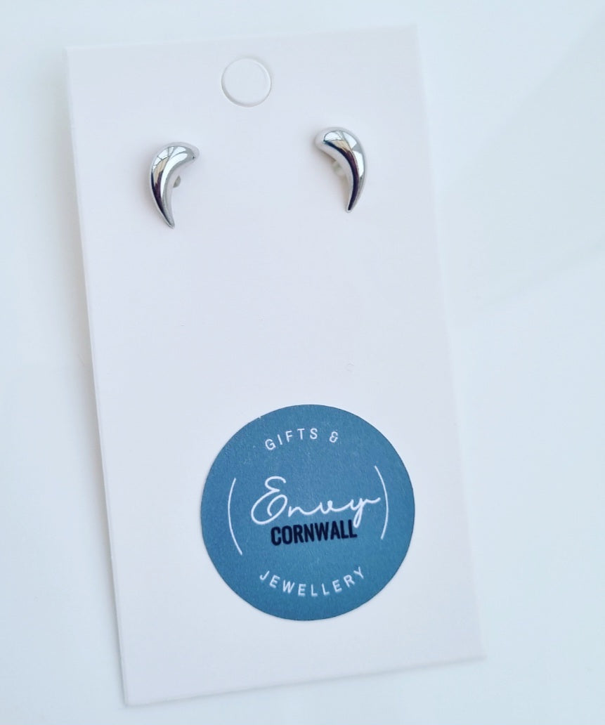 Silver Tear Studs