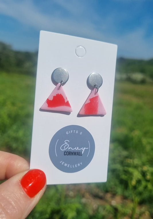 Pink & Red Triangles